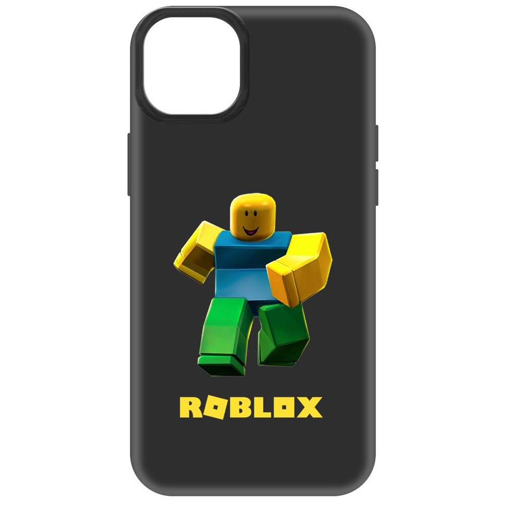 

Чехол-накладка Софт Roblox-Классический Нуб для iPhone 14 Plus, Черный