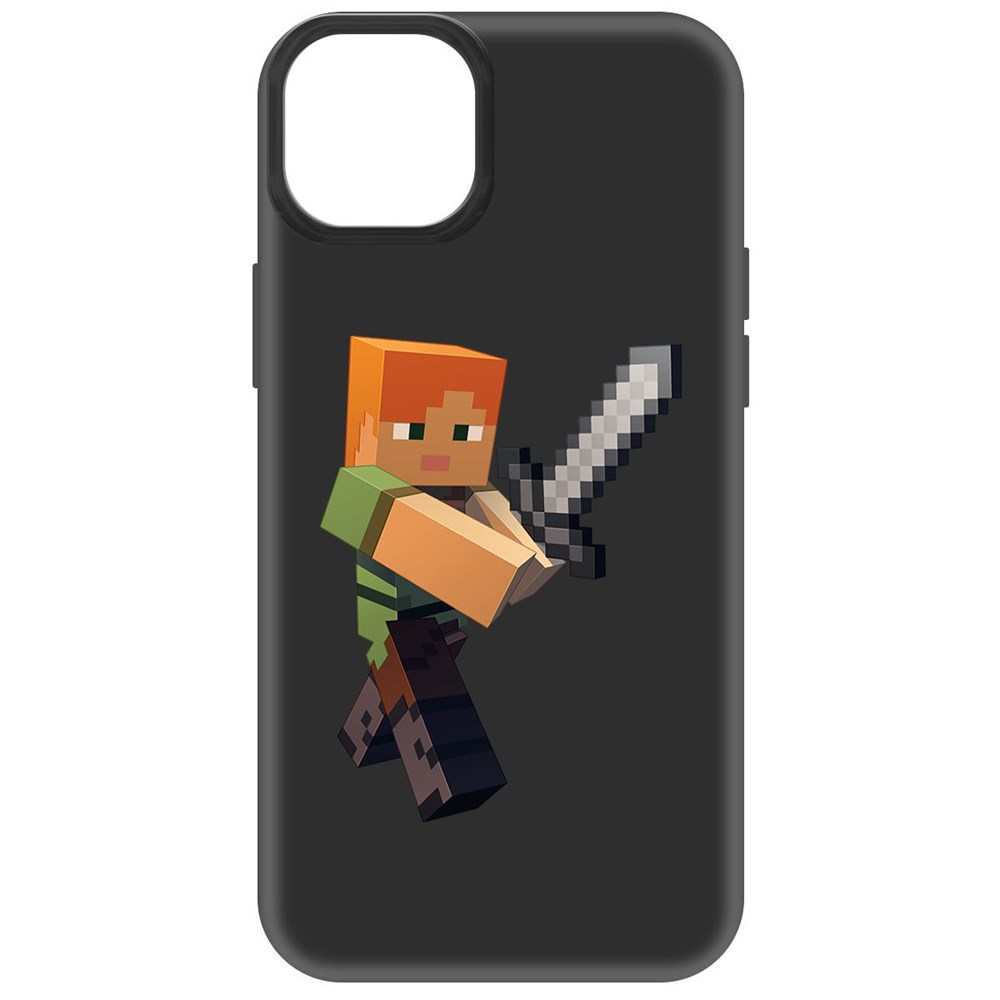 

Чехол-накладка Софт Minecraft-Алекс для iPhone 14 Plus, Черный