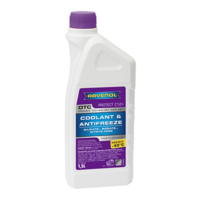 Антифриз готовый к прим. лила RAVENOL OTC Organic Techn.Coolant Premix -40°C ( 1,5л)