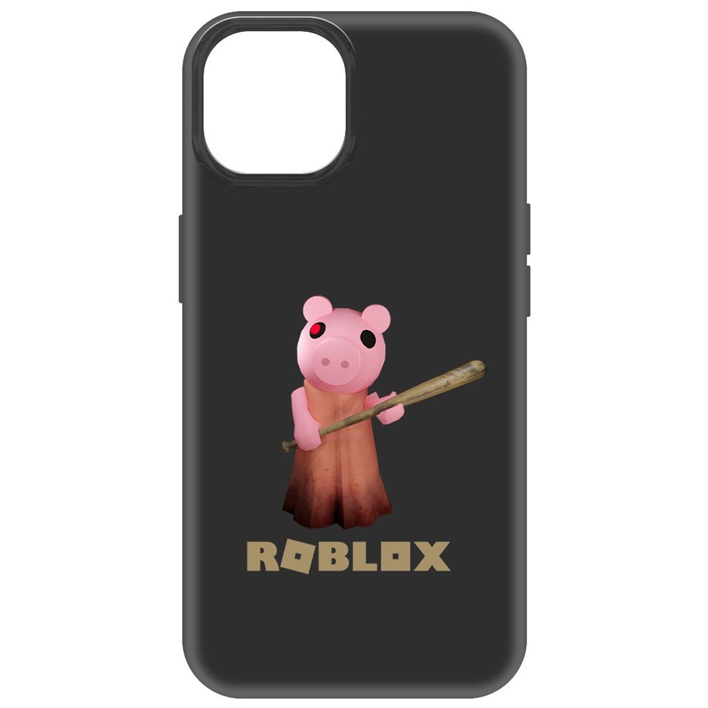 

Чехол-накладка Софт Roblox-Пигги для iPhone 14, Черный