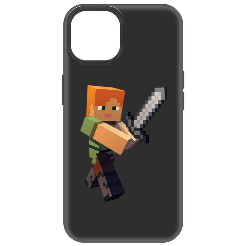 

Чехол-накладка Софт Minecraft-Алекс для iPhone 14, Черный