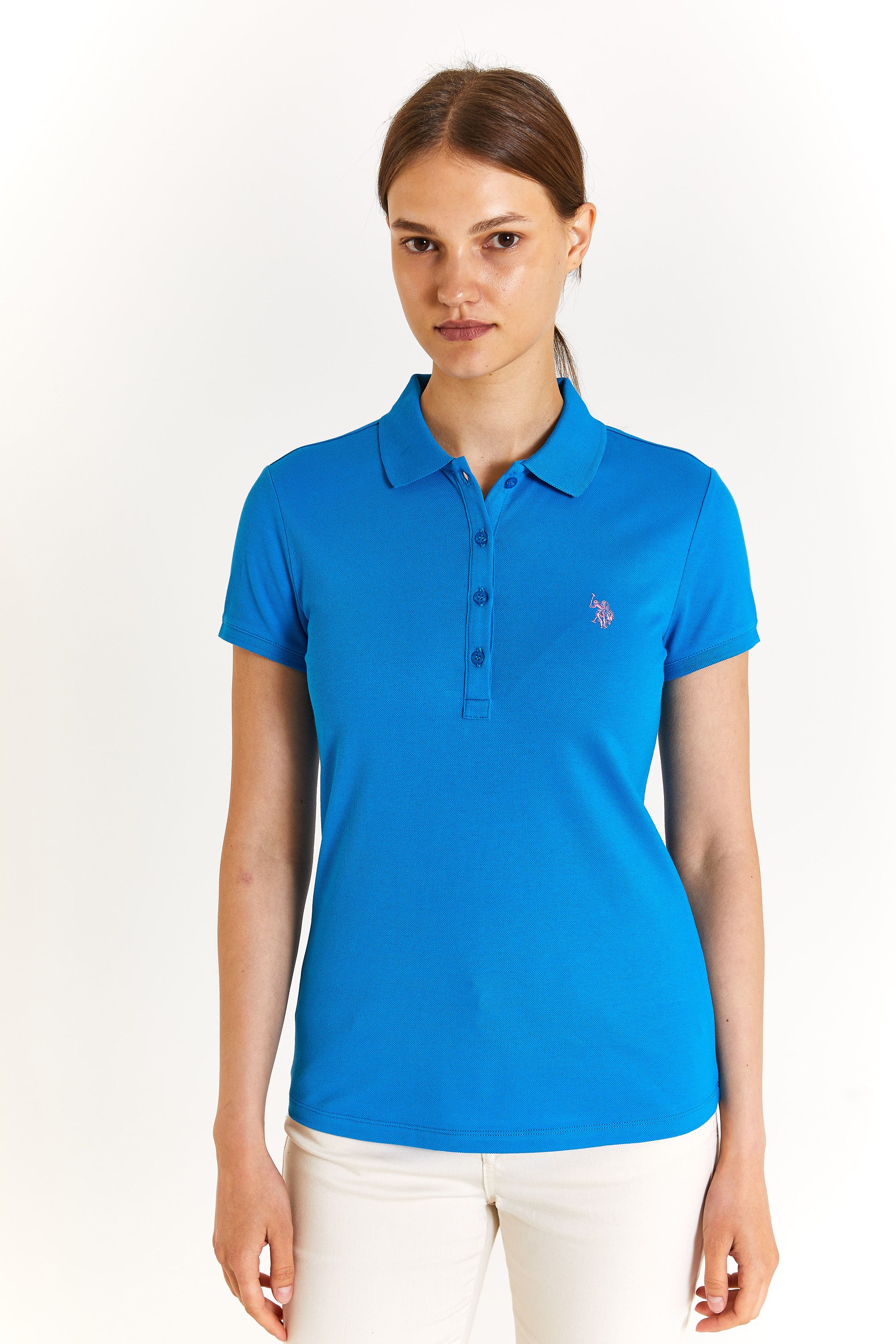 

Футболка женская U.S. POLO Assn. G082GL0110GTP-IY24 синяя L, Синий, G082GL0110GTP-IY24
