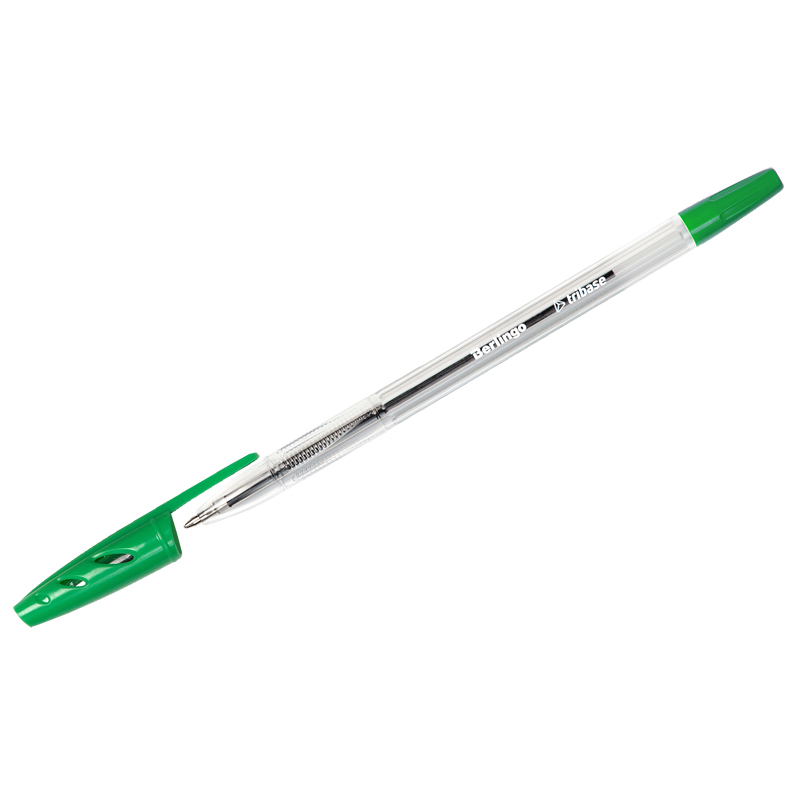 Ручка шариковая Berlingo Tribase зеленая, 1,0мм, (50шт.)
