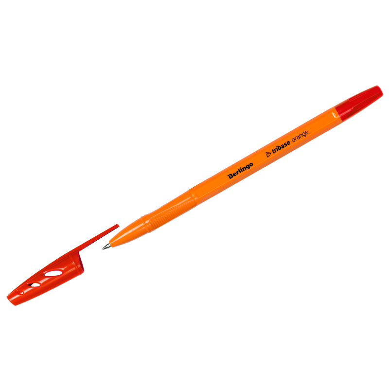 

Ручка шариковая Berlingo Tribase Orange красная, 0,7мм, (50шт.)
