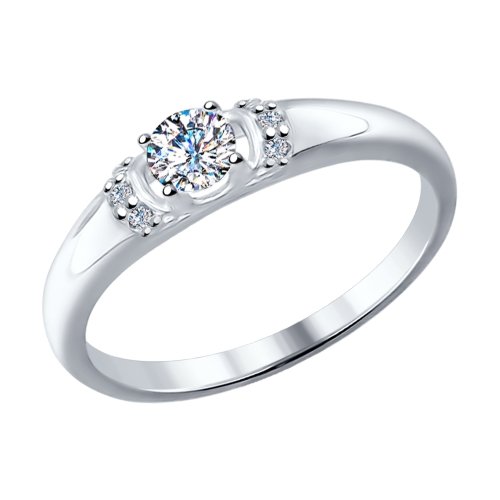 фото Кольцо из серебра c фианитами swarovski zirconia р.17.5 yahont 140925 яхонт ювелирный