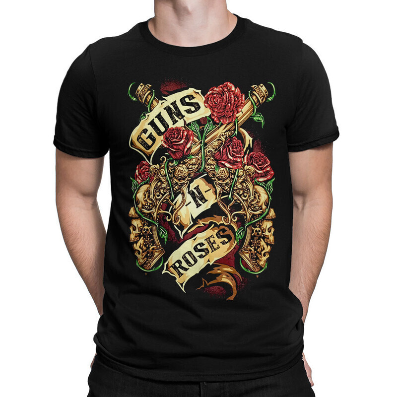

Футболка мужская Dream Shirts Guns and Roses 10006712 черная 3XL, Guns and Roses 10006712