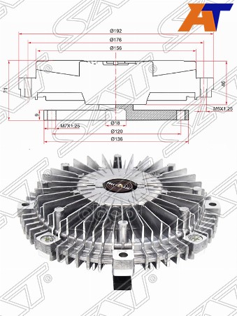 

SAT Вискомуфты MITSUBISHI PAJERO V8/9#W/PAJERO IV 06- 4M41 3.2D
