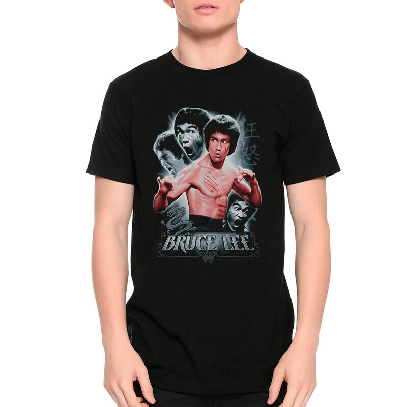 

Футболка мужская Dream Shirts Брюс Ли 10006682 черная L, Брюс Ли 10006682