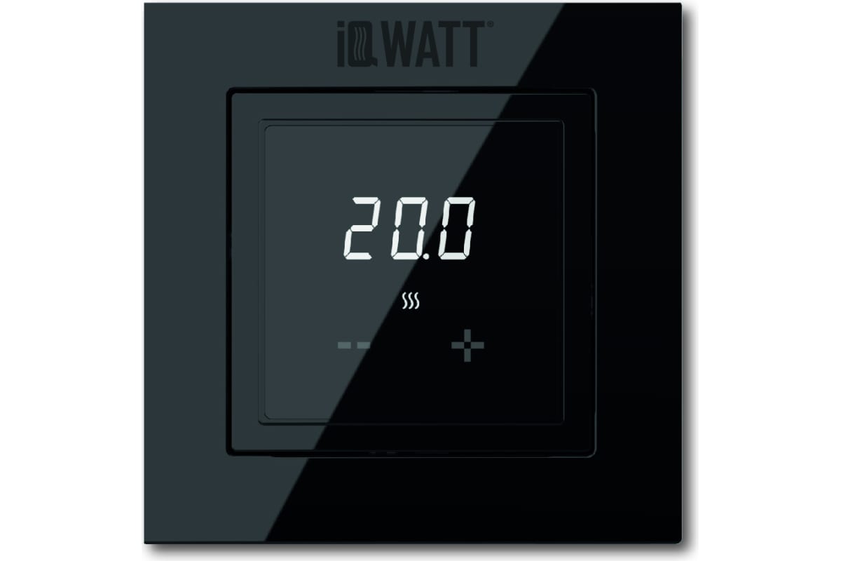 IQWATT Терморегулятор Thermostat D черный для теплого пола с сенсорными кнопками