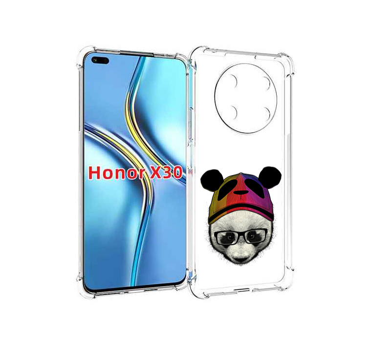 

Чехол MyPads Панда в шапке для Honor X30 / Magic4 Lite 5G, Прозрачный, Tocco