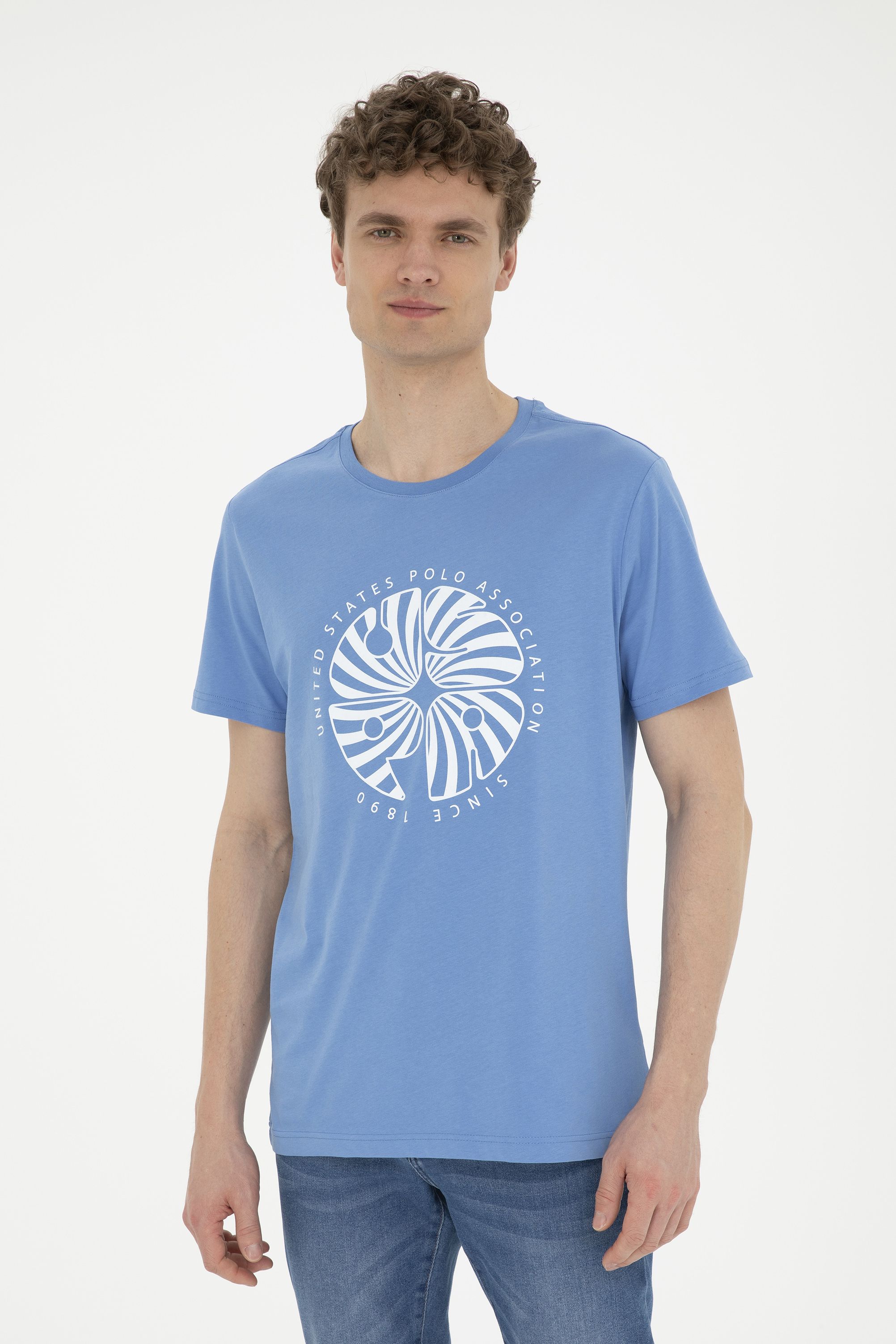 

Футболка мужская US Polo Assn G081GL0110DORA синяя S, Синий, G081GL0110DORA