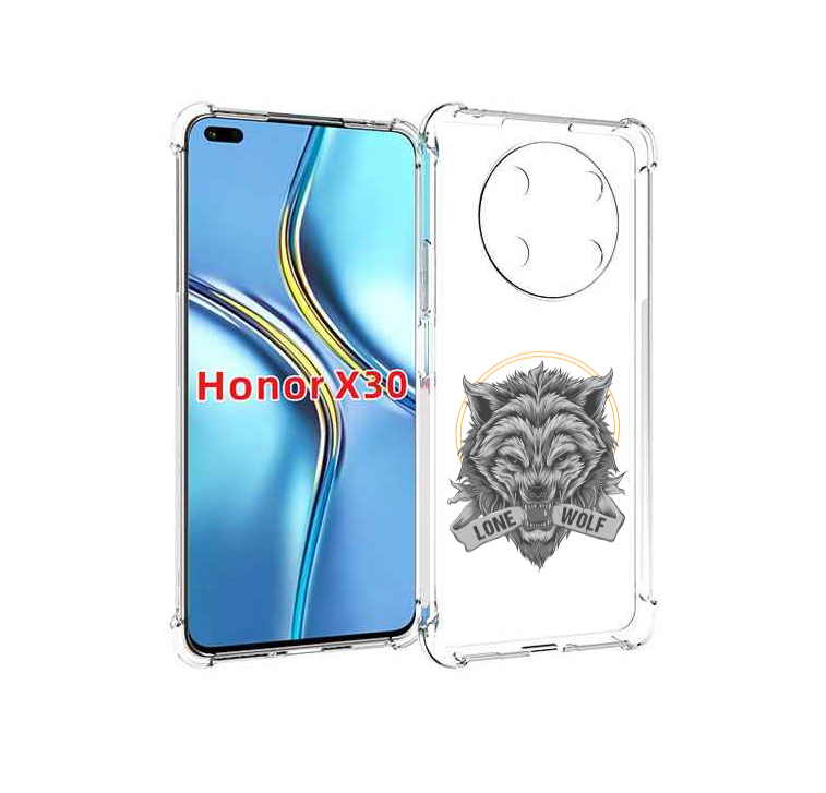 

Чехол MyPads Одинокий-волк мужской для Honor X30 / Magic4 Lite 5G, Прозрачный, Tocco