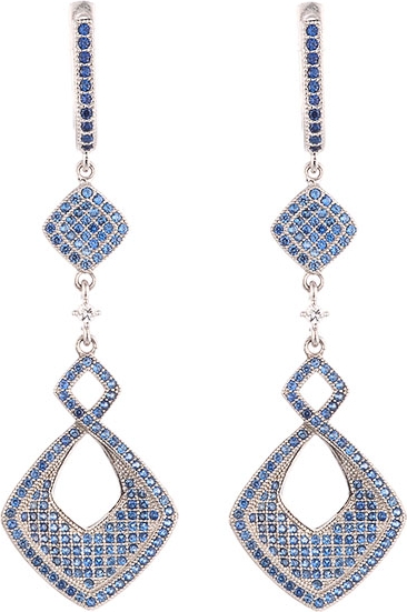 

Серьги женские из серебра Джей Ви GE10295B, фианит, GE10295B