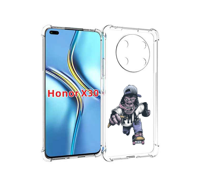 

Чехол MyPads Обезьяна на скейте для Honor X30 / Magic4 Lite 5G, Прозрачный, Tocco