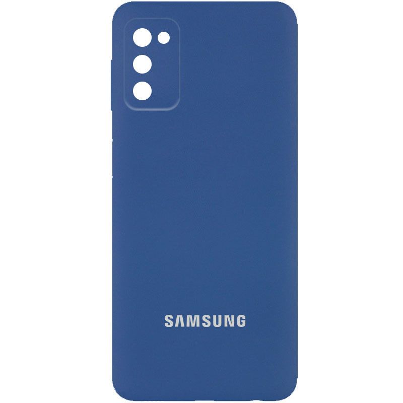 Чехол накладка для Samsung Galaxy A03S Silicone Cover (Синий)