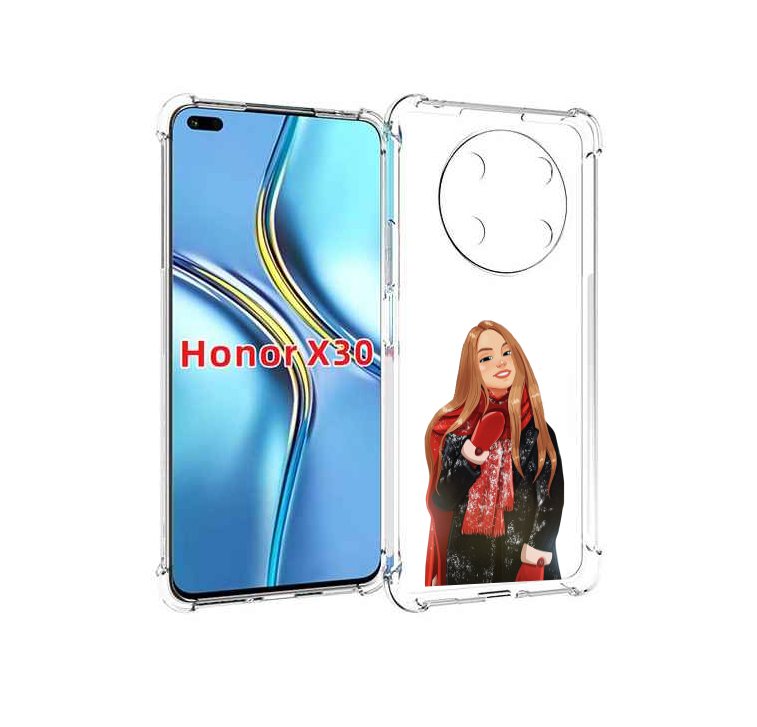 

Чехол MyPads Новогодний-зимний-арт женский для Honor X30 / Magic4 Lite 5G, Прозрачный, Tocco