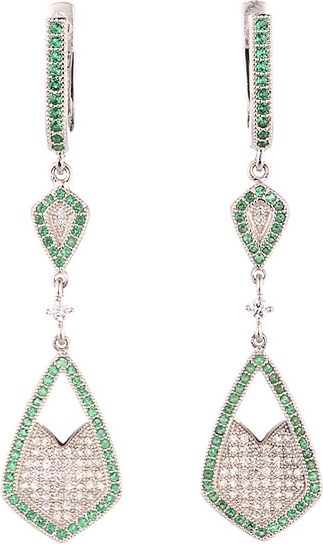 

Серьги женские из серебра Джей Ви GE10244C, фианит, GE10244C