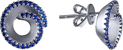 

Серьги женские из серебра Джей Ви DM2397E, фианит, DM2397E