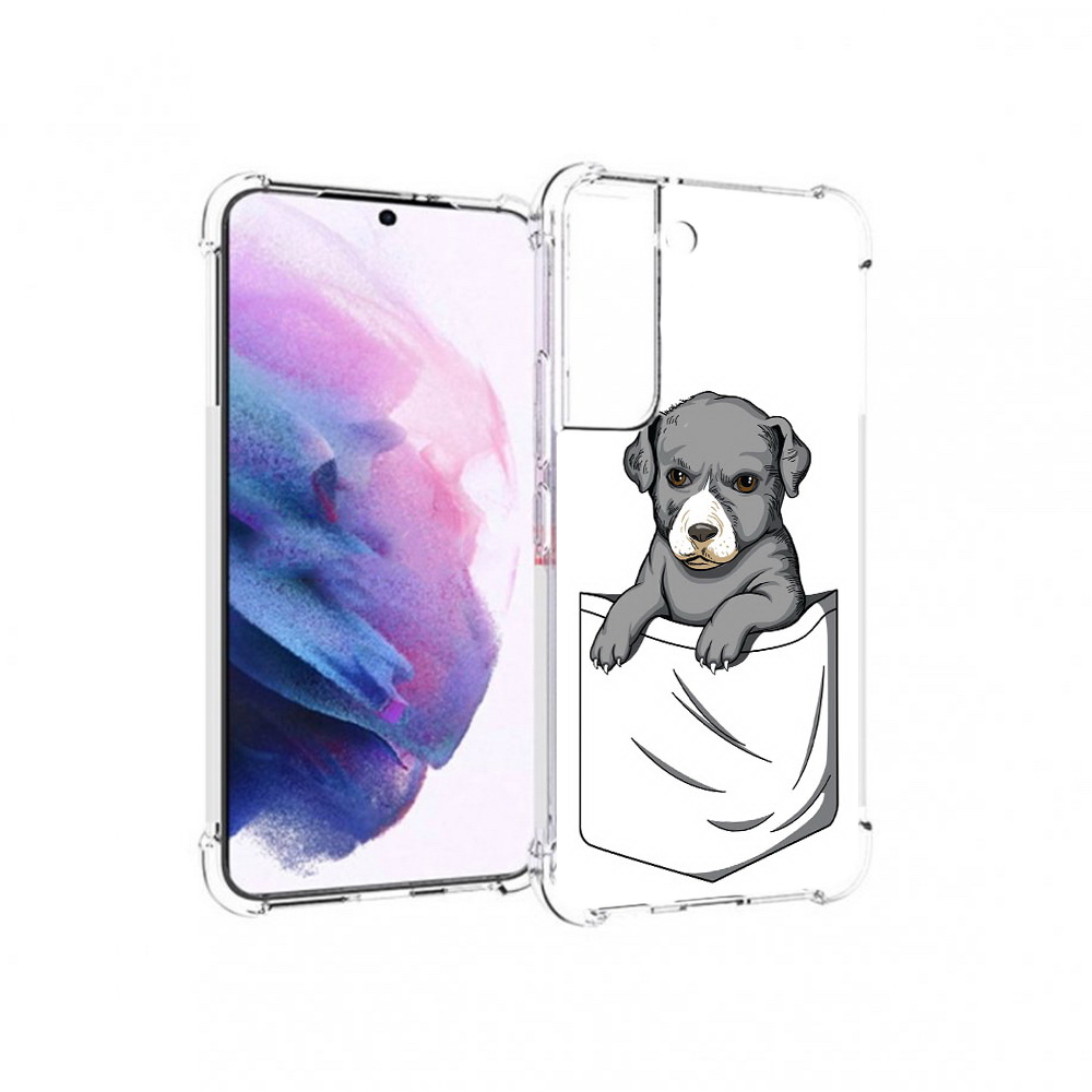 

Чехол MyPads Tocco для Samsung Galaxy S22 собачка в кармане (PT194926.508.611), Прозрачный, Tocco