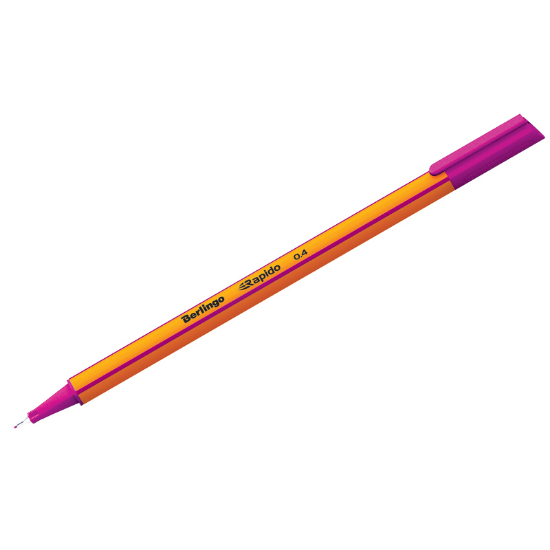 Ручка капиллярная Berlingo Rapido сиреневая, 0,4мм, трехгранная, (12шт.)