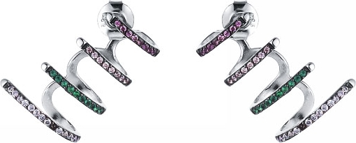 

Серьги женские из серебра Джей Ви E150144F, фианит, E150144F