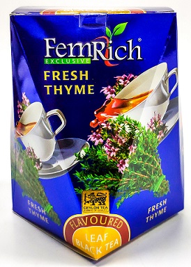 

Чай FemRich "Свежий тимьян" черный с добавками 100 г