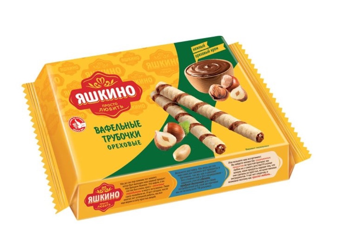 

Вафельные трубочки Яшкино Ореховые, 190 г