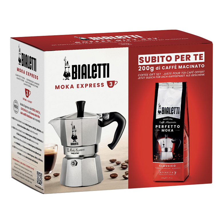 фото Набор кофе bialetti moka express-hazelnut молотый 200 г