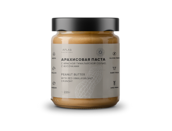 

Паста ореховая APLAB nutrition Арахисовая паста с красной гималайской солью с кусочками