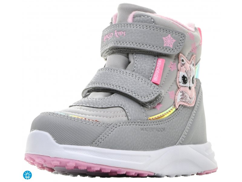 

Дутики для девочки Indigo kids Waterproof серые р 27, 70-0002B/10
