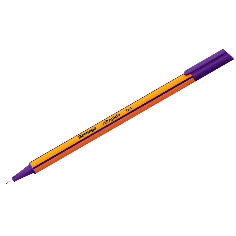 Ручка капиллярная Berlingo Rapido фиолетовая, 0,4мм, трехгранная, (12шт.)