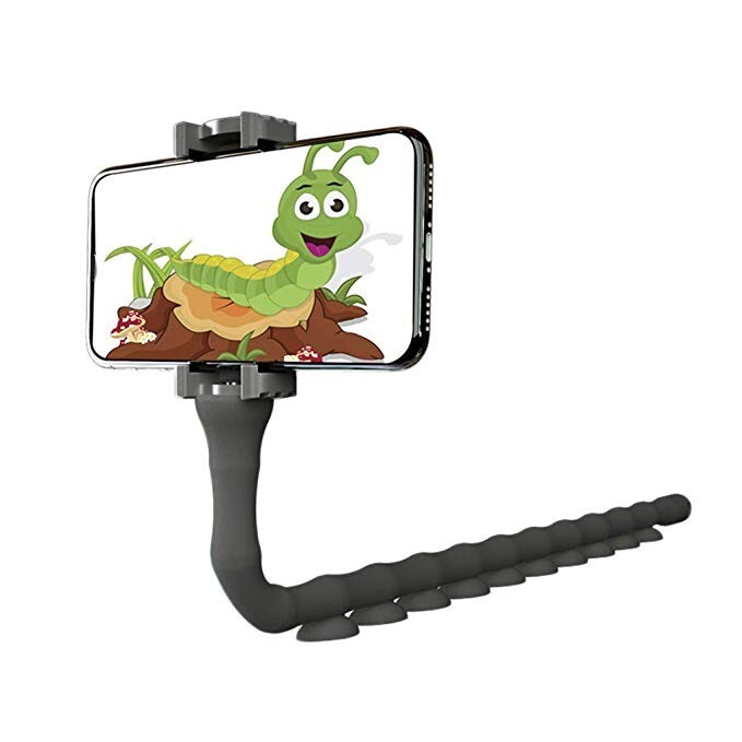 фото Держатель для телефона гибкий cute worm lazy holder, черный goodstore24