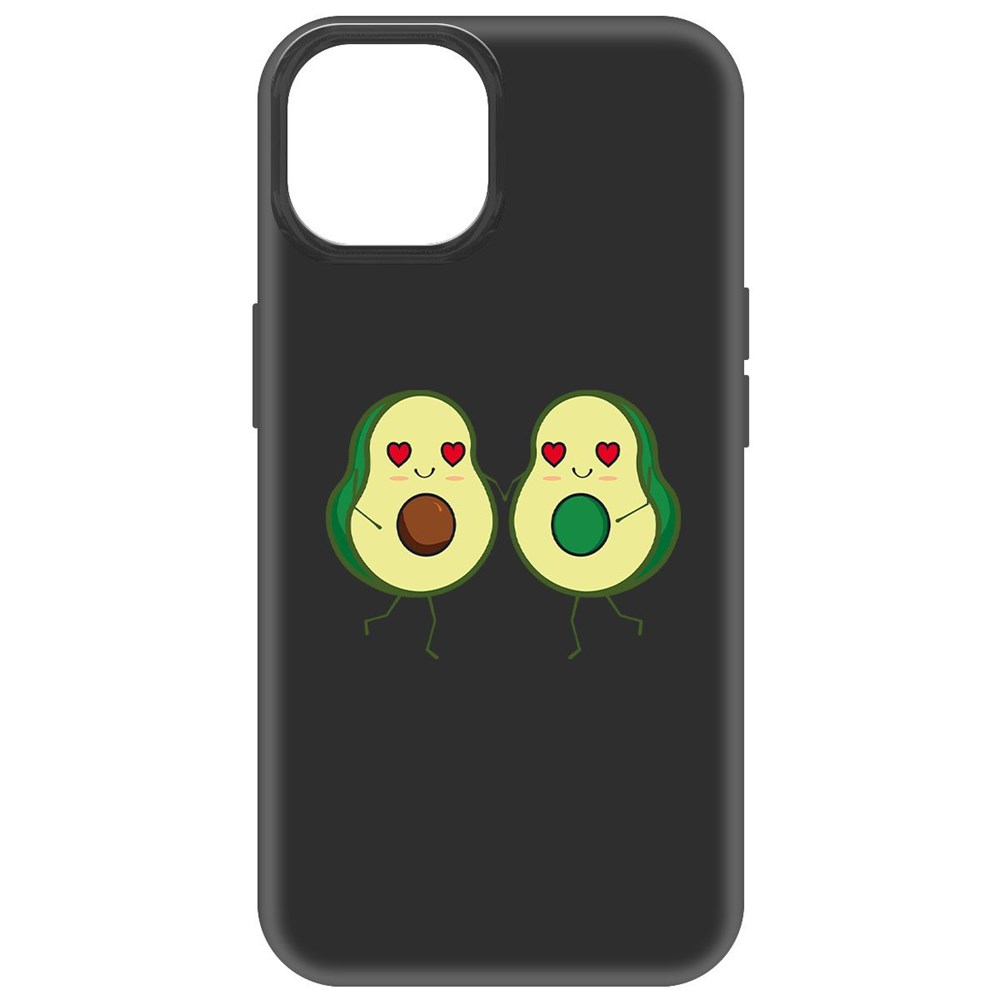 

Чехол-накладка Софт Авокадо Пара для iPhone 14, Черный