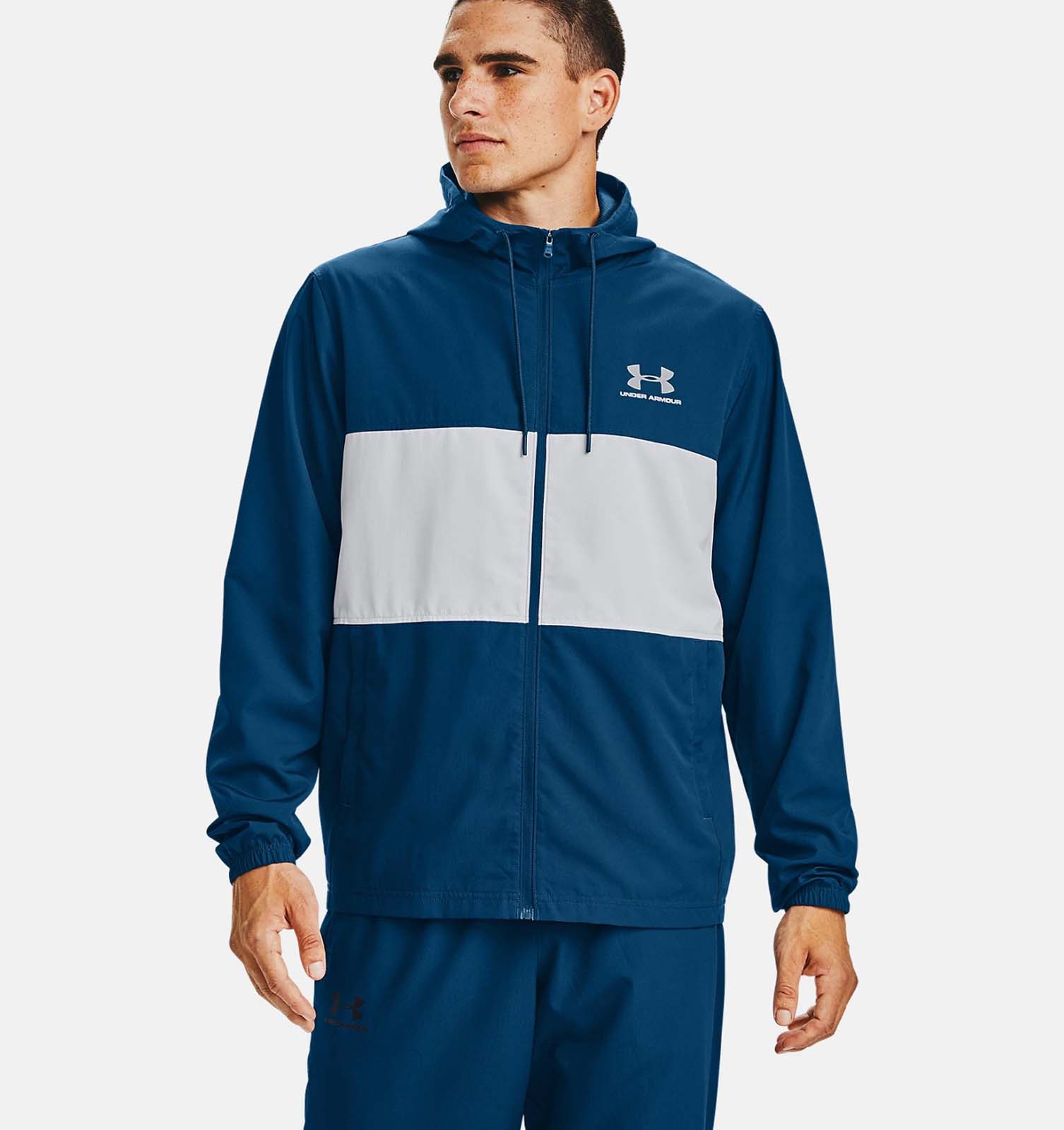 

Спортивная ветровка мужская Under Armour SPORTSTYLE WIND JACKET синяя M, SPORTSTYLE WIND JACKET