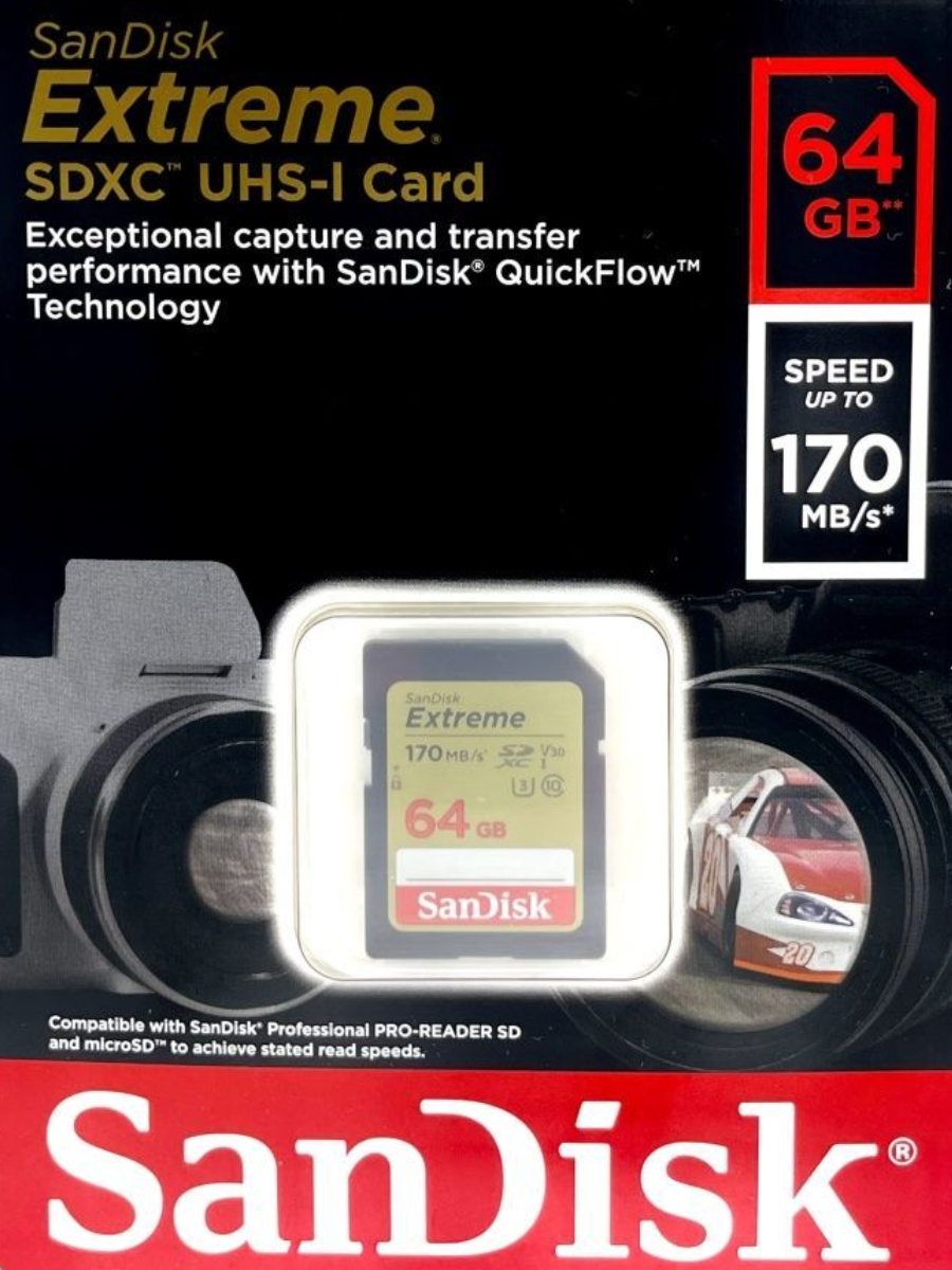 Карта памяти SanDisk SDXC 64Гб SDSDXV2-064G-GNCIN SDSDXV2