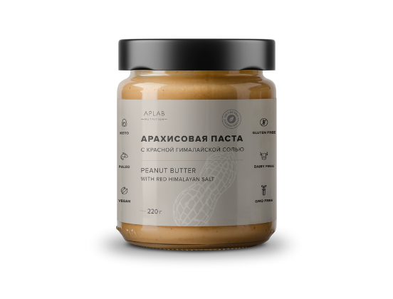 

Паста ореховая / APLAB nutrition / Арахисовая паста с красной гималайской солью