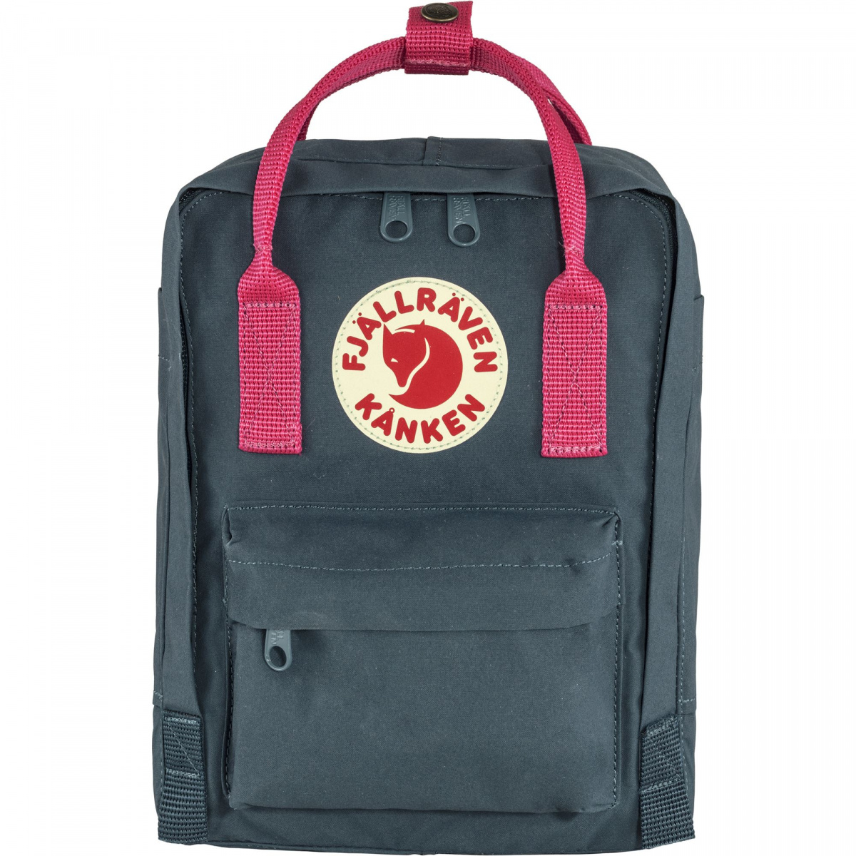 фото Рюкзак женский fjallraven kanken mini royal blue-flamingo pink, 29x20x13 см