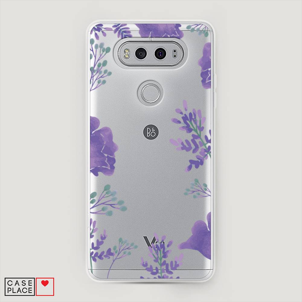 фото Чехол awog "сиреневая цветочная рамка" для lg v20