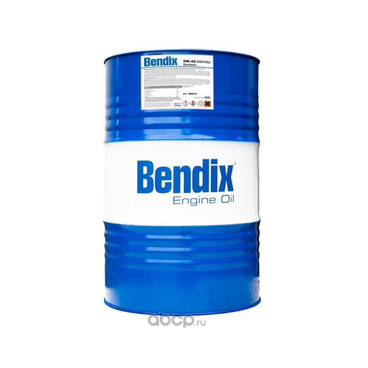 Моторное масло BENDIX Api Sn Sm/Cf Acea A3/B4 синтетическое 5W40 200л