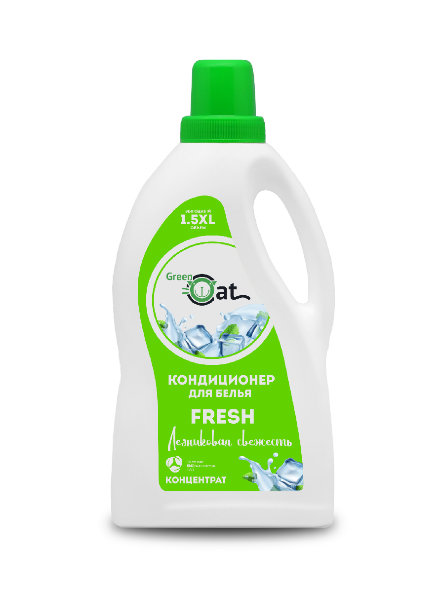 

Кондиционер ополаскиватель Green Cat Fresh для белья 1,5 л, Кондиционер ополаскиватель Fresh
