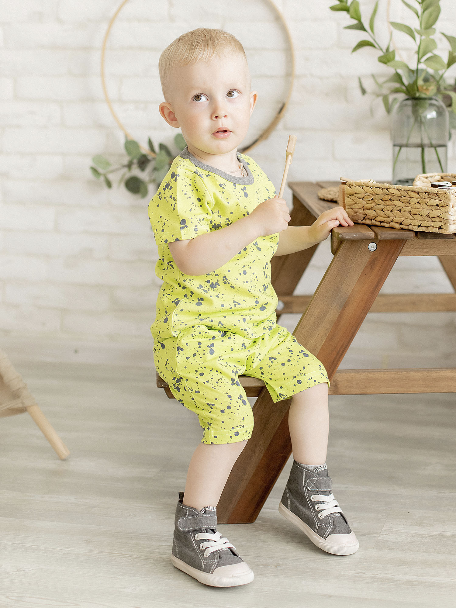 

Футболка детская Batik 0007_ЛН22 цв.мультиколор р.62, Желтый, 0007_ЛН22