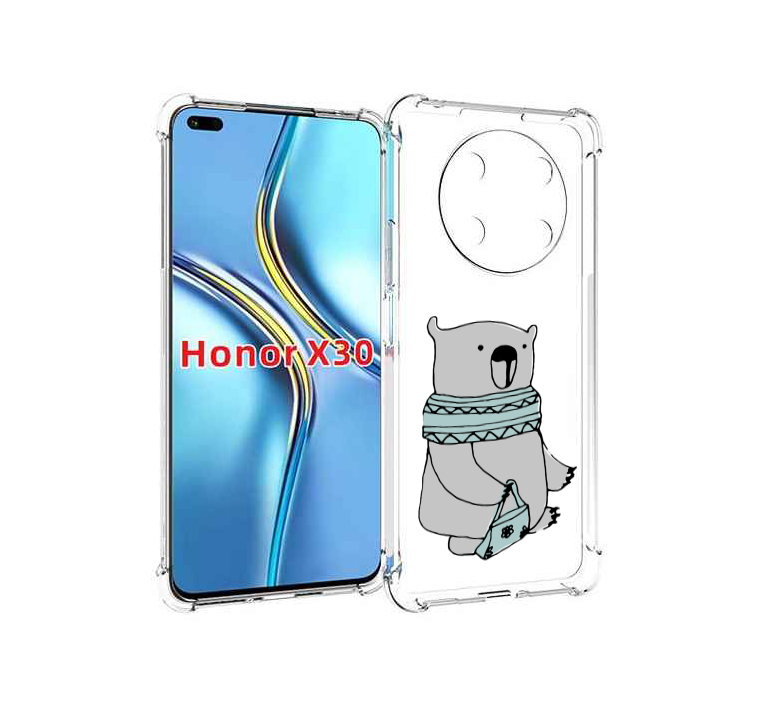 

Чехол MyPads Модный медведь для Honor X30 / Magic4 Lite 5G, Прозрачный, Tocco