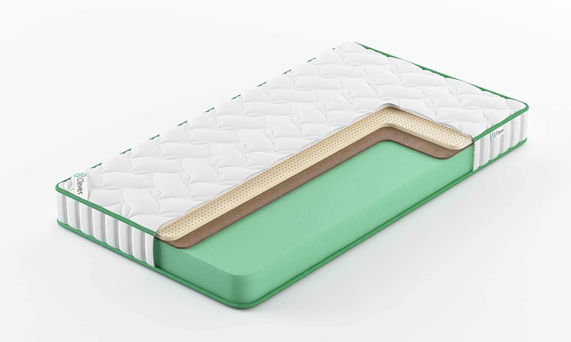 

Матрас Clever Latex Hard 100x165, Белый, CLEVER LATEX HARD