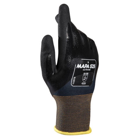 Перчатки текстильные MAPA Ultrane 525, размер 8 (М), черные