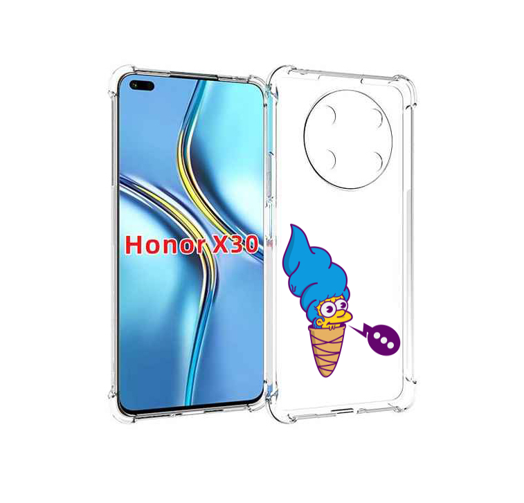 

Чехол MyPads Мардж-рожок для Honor X30 / Magic4 Lite 5G, Прозрачный, Tocco