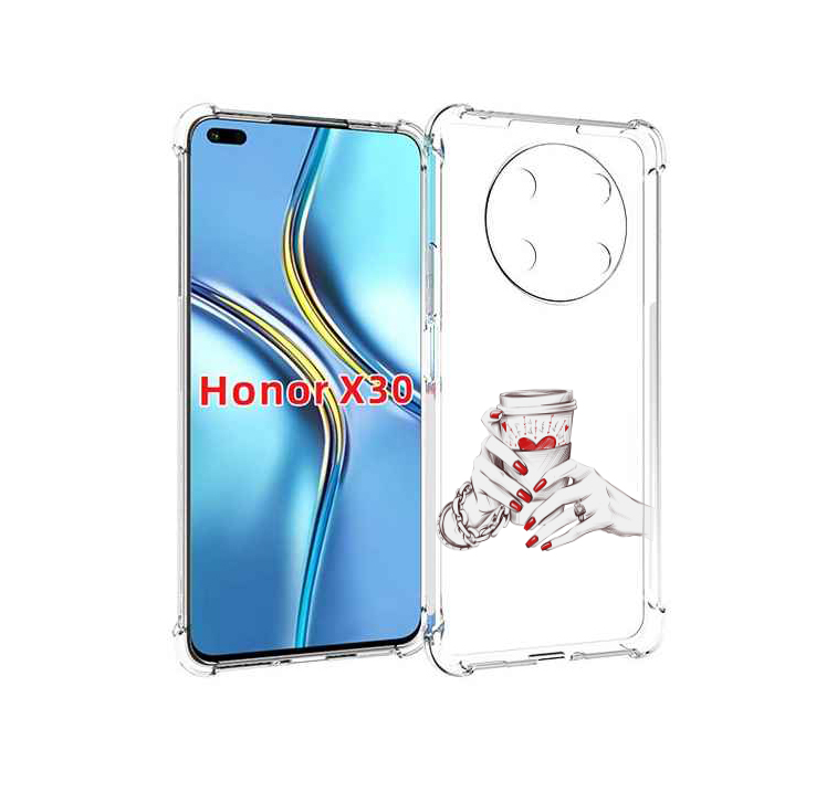 

Чехол MyPads Любовный-стакан для Honor X30 / Magic4 Lite 5G, Прозрачный, Tocco