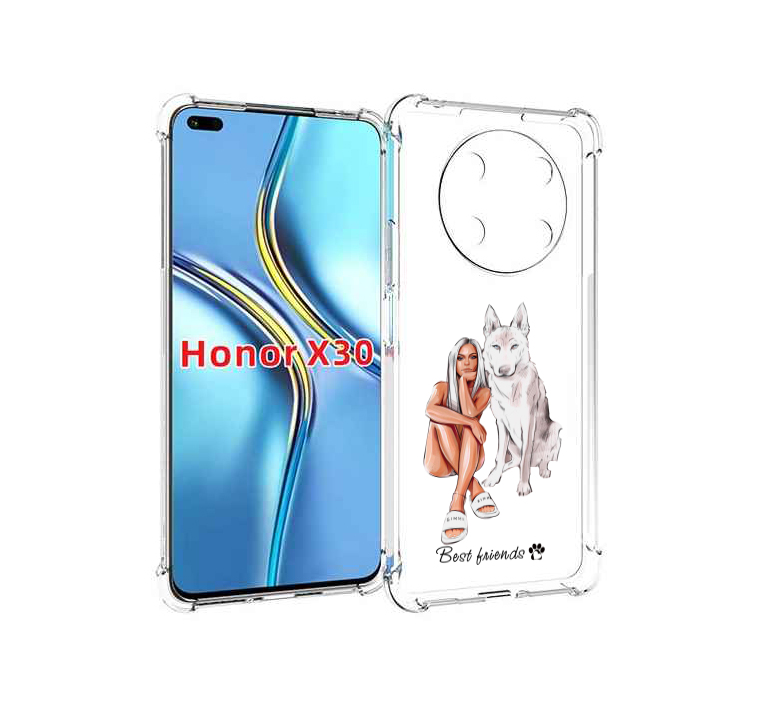 

Чехол MyPads Лучшие-друзья для Honor X30 / Magic4 Lite 5G, Прозрачный, Tocco