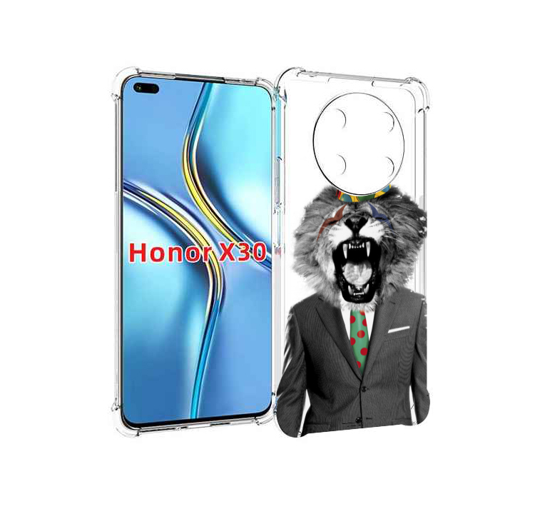 Чехол MyPads Лев в галстуке для Honor X30 / Magic4 Lite 5G