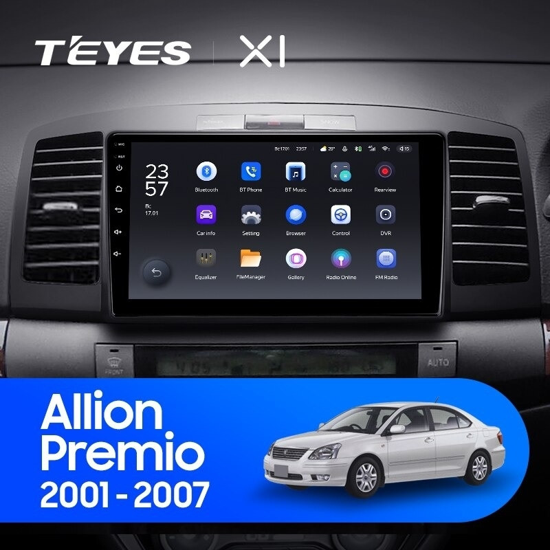 Штатная магнитола Teyes X1 4G 232 Toyota Allion 2001-2007 2620000₽