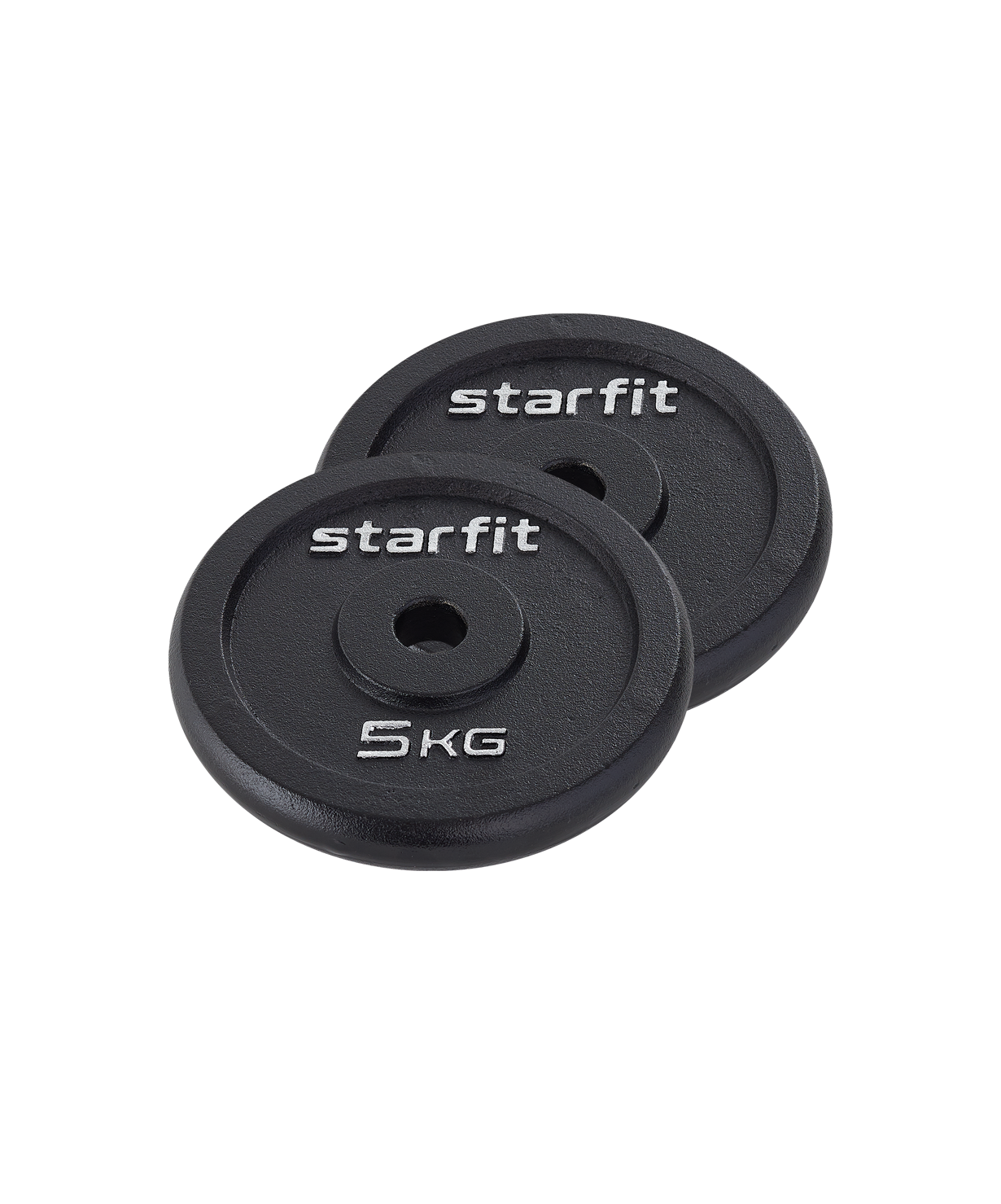 

Диск чугунный STARFIT BB-204 5 кг, d=26 мм, черный, 2 шт, BB-204